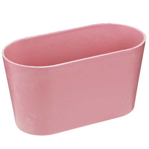 Planteskål oval rosa pynteskål plast 20×10×11cm 3stk