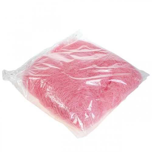 gjenstander Sisalgress for håndverk, håndverksmateriale naturmateriale rosa 300g