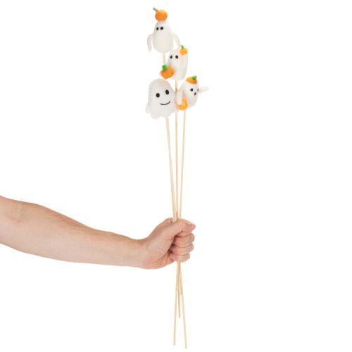 gjenstander Spøkelsesfigurer på trepinner, Halloween-dekorasjon, 54 cm, 8 deler