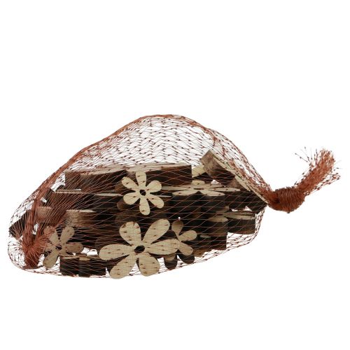 gjenstander Strødekor treblomster naturbrun borddekor Ø2-6cm 20stk