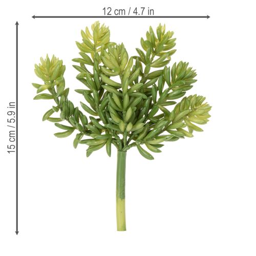 gjenstander Kunstig sukkulentblomst for vedlikeholdsfri design av oppholdsrom og kontorer, 15 cm, 6 stk.