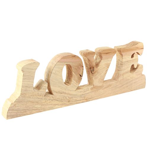 Borddekorasjon trestativ “Love” naturlig piletre 60×19cm