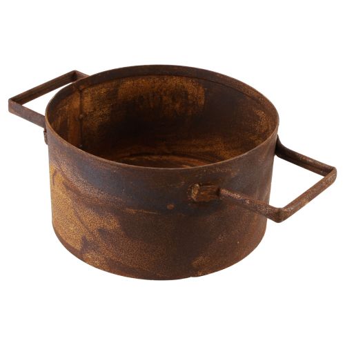 gjenstander Plantekar rust metall plantekrukke Ø19,5cm/26cm sett med 2