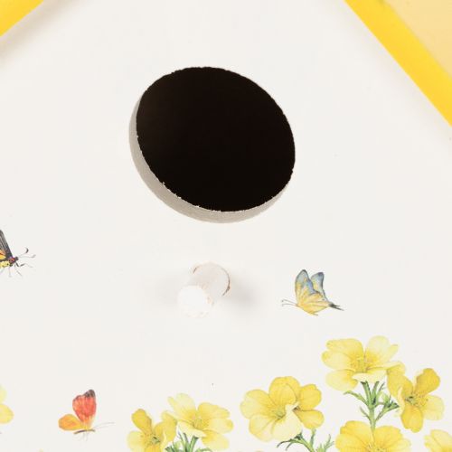 gjenstander Dekorativt fuglehus med blomstermønster for innendørs og balkongbruk, 21 cm