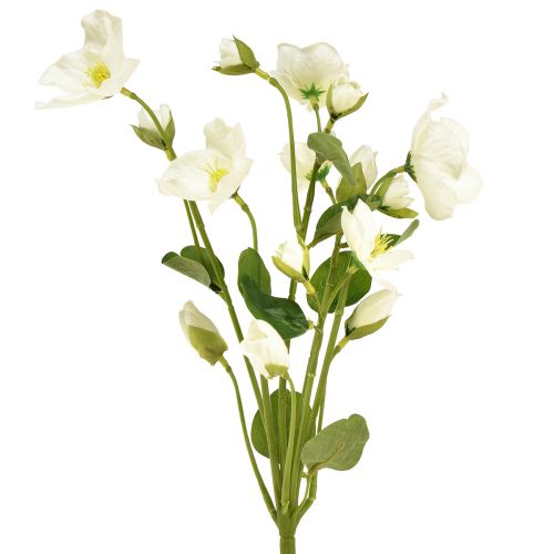 gjenstander Juleroser kunstige blomster hvit julepynt 37cm 2stk