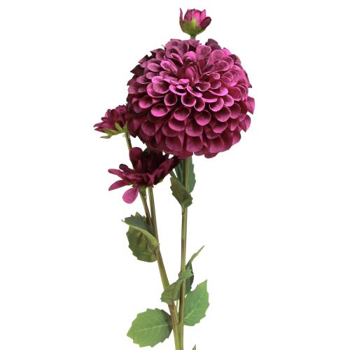 Dahlia kunstige blomster med lilla blomster Ø10cm L80cm 2stk