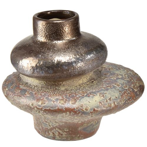 Dekorativ vase keramisk metallic-look dekorativ vase 19×18×16cm