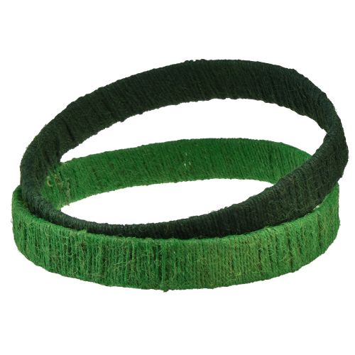 gjenstander Dekorring jute dekorasjonsløkke grønn mørkegrønn 4cm Ø30cm 2stk