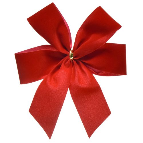Dekorsløyfe rød fløyelsløyfe 4cm bred julesløyfe for utvendig 15×18cm 10stk