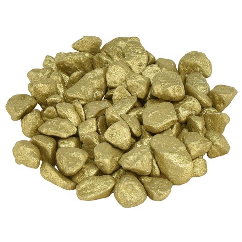 Dekorative steiner borddekorasjon strødekor gult gull 9mm–13mm 2kg