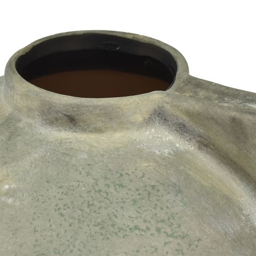 gjenstander Dekorativ vase keramisk antikk look bronsegrå 30×20×24cm