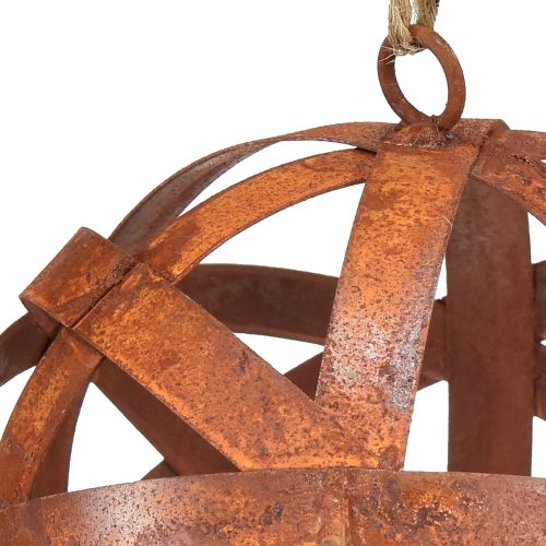 gjenstander Rusten metallkule Ø15cm, 2 stk - Dekorative hagekuler til utendørsinnredningen din