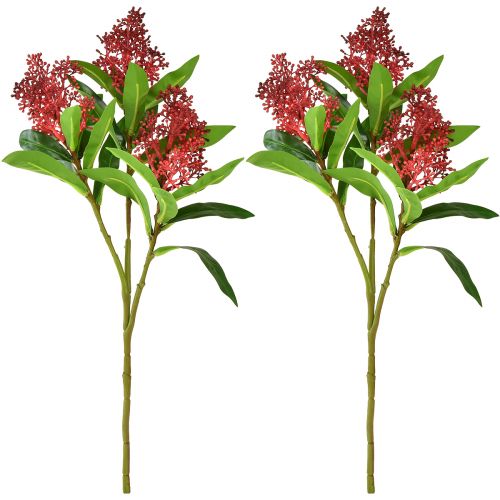 gjenstander Kunstige blomster røde Skimmia japonica Skimmie 45cm 2stk