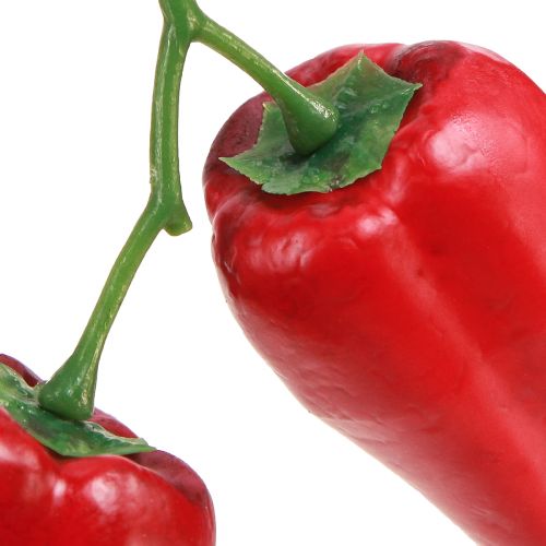 gjenstander Kunstig rød paprika på grengrønnsaksdekor L8cm