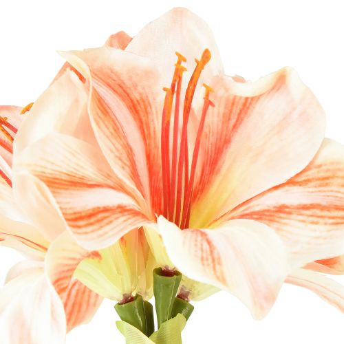 gjenstander Kunstig ridderstjerne Kunstige blomster Hvit Rød Oransje Amaryllis 40cm 3stk