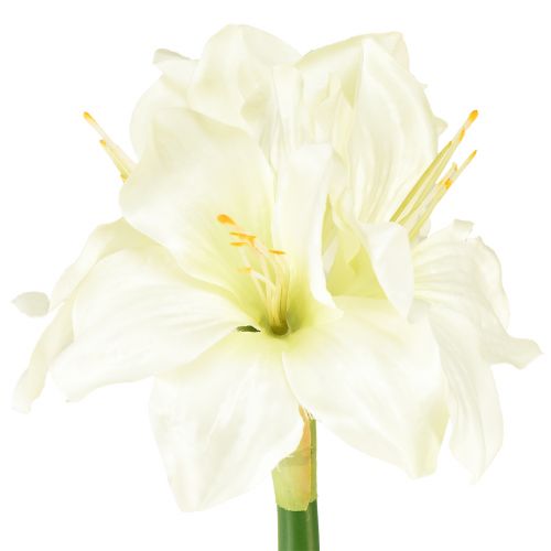 gjenstander Kunstig ridderstjerne som ekte kunstige blomster hvit amaryllis 40cm 3stk