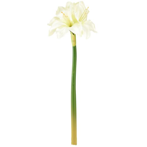 gjenstander Kunstig ridderstjerne som ekte kunstige blomster hvit amaryllis 40cm 3stk