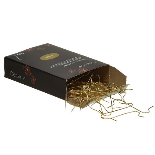 gjenstander Gyldne dekorasjonskroker Baublehengere, pakke med 50 - Elegante kleshengere for julekuler og julepynt