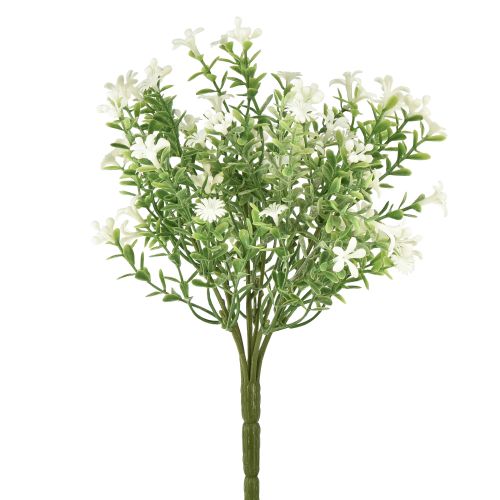 gjenstander Kunstige blomster hvit Kunstig blomsterbukett isplante hvit 26cm