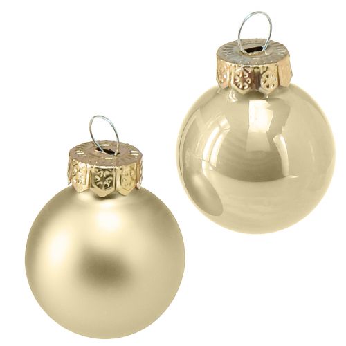 Mini juletre kuler glass perle tre kuler Ø2,5cm 22stk