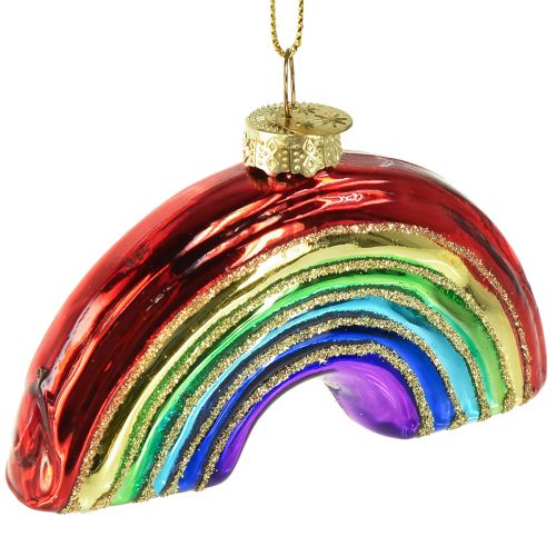 Glass Rainbow Ornament - Festlig juletrepynt med skinnende farger