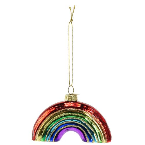 gjenstander Glass Rainbow Ornament - Festlig juletrepynt med skinnende farger
