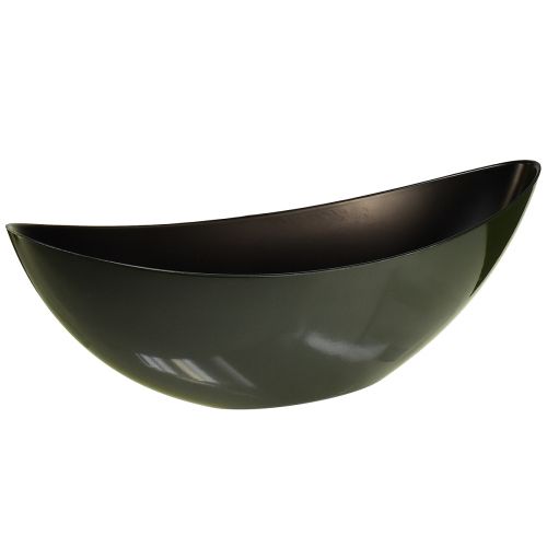 Stilig båtskål i mørkegrønn - 39 cm - perfekt for elegant servering og dekorering