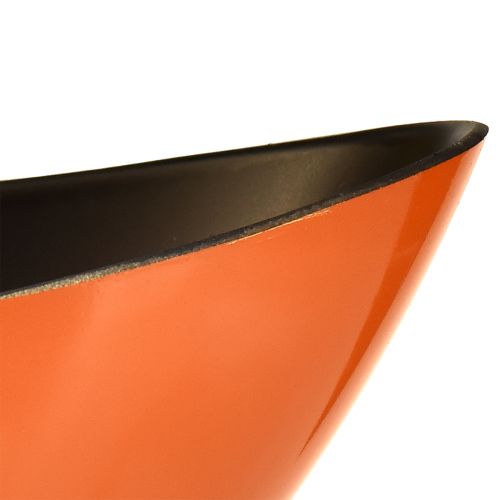 gjenstander Moderne båtskål i oransje – 39 cm – allsidig til dekorasjon og beplantning – 2 stk