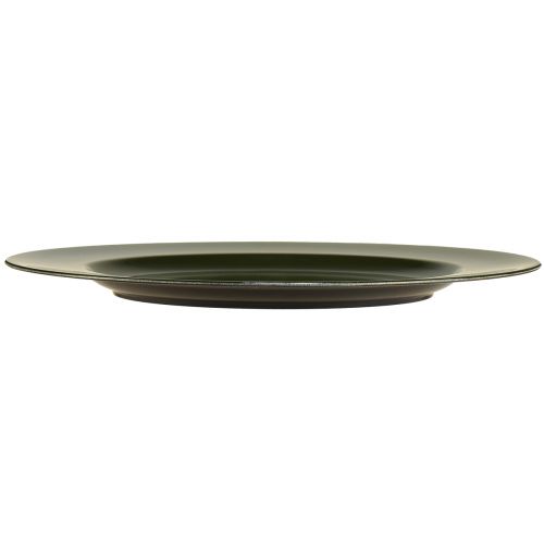 gjenstander Elegant mørkegrønn plastplate 28 cm 4stk