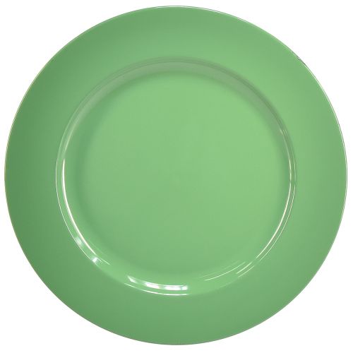 Robust grønn plastplate 4 stk - 28 cm, perfekt til hverdagsdekorasjon og utendørsaktiviteter