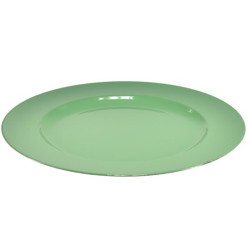 gjenstander Solid grønn plastplate - 28 cm, perfekt for daglig dekorasjon og utendørsaktiviteter - pakke med 4