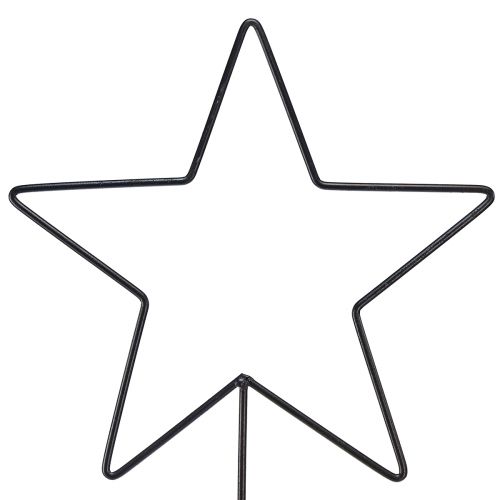gjenstander Store stjernedekorasjoner på naturlig trebunn - svart, 60 cm - elegant romdekor 30x10x60cm 2stk