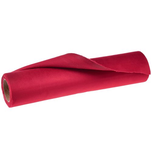 gjenstander Bordløper i fløyel rødt, skinnende dekorativt stoff, 28×270cm - bordløper for festlig dekorasjon