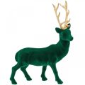 Floristik24 Deco hjort stående grønt gull julepynt figur 40cm