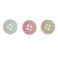 Floristik24 Dekorative knapper for håndverk tre Ø2cm krem rosa hvit 210stk