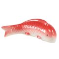 Floristik24 Koi dekorativ fisk keramikk rød hvit flytende 15cm 3stk