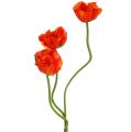 Floristik24 Valmuer kunstige kunstige blomster oransje 58cm–74cm 3stk
