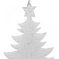 Floristik24 Juletreanheng, adventsdekorasjon, metalldekorasjon til jul, sølv 20,5×15,5cm