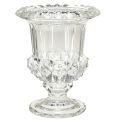Floristik24 Glassvase vase med fot vintage dekor klar Ø16cm H20cm