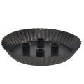 Floristik24 Design lysestaker i metall i kakeform, 2 stk - svart, Ø 24 cm - elegant borddekorasjon for 4 lys