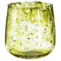 Floristik24 Lanterne glass dekorasjon vintage gul grønn Ø9cm H9,5cm
